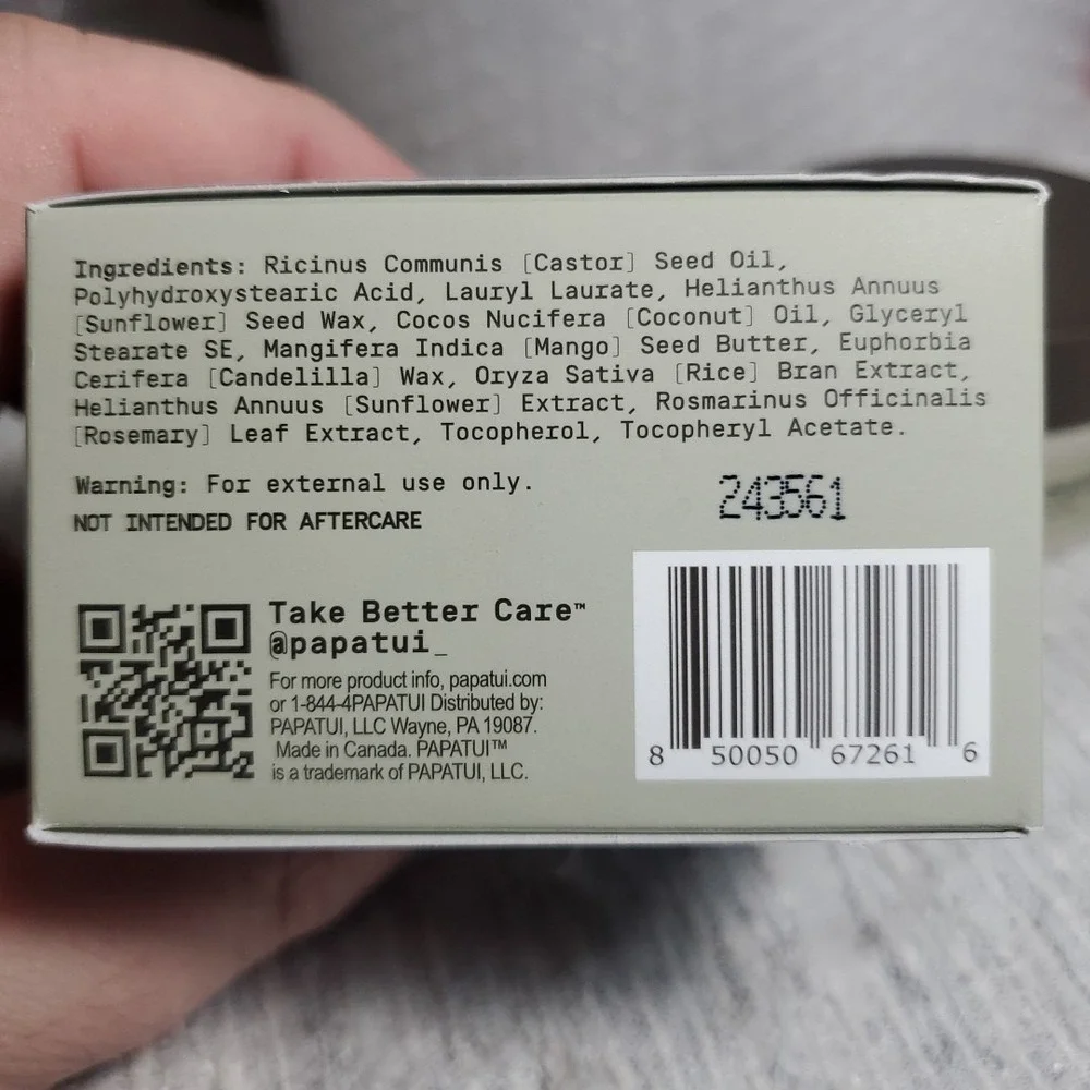 Papatui 2oz Enhancing‎ Tattoo Balm Mens Fragrance Free Mango Butter Coconut Oil